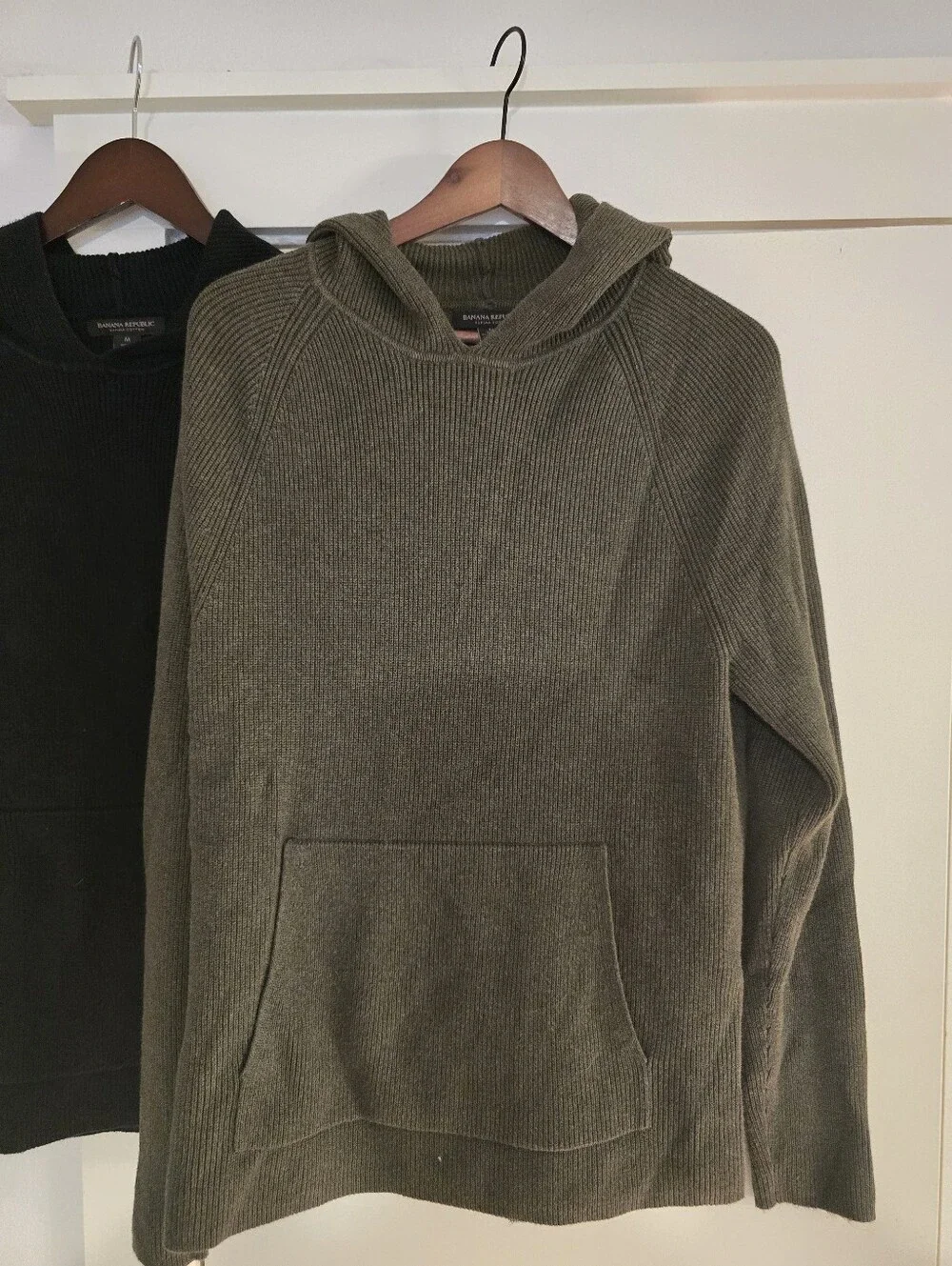 Set Of 3 Men's Banana Republic Hooded Knit Pullover Sweater - Size Medium